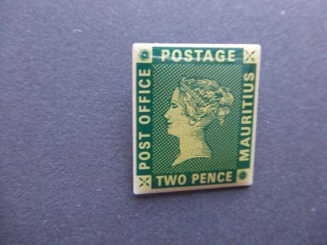 Mauritius post office two pence postzegel